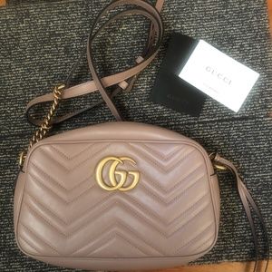 Gucci marmont small in nude color cross body bag